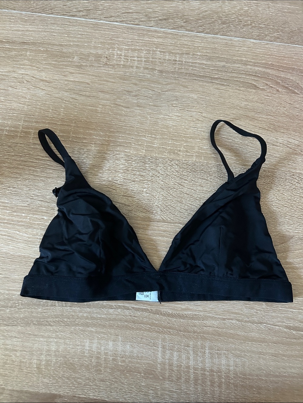 Brandy Melville Black Triangle Bralette with Thin Straps